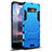 Coque Contour Silicone et Plastique Housse Etui Mat avec Support pour Samsung Galaxy Note 8 Duos N950F Bleu Ciel