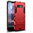 Coque Contour Silicone et Plastique Housse Etui Mat avec Support pour Samsung Galaxy Note 8 Duos N950F Rouge