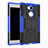 Coque Contour Silicone et Plastique Housse Etui Mat avec Support pour Sony Xperia L2 Bleu