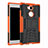 Coque Contour Silicone et Plastique Housse Etui Mat avec Support pour Sony Xperia L2 Orange