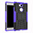 Coque Contour Silicone et Plastique Housse Etui Mat avec Support pour Sony Xperia L2 Violet