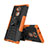 Coque Contour Silicone et Plastique Housse Etui Mat avec Support pour Sony Xperia XA2 Orange