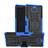 Coque Contour Silicone et Plastique Housse Etui Mat avec Support pour Sony Xperia XA3 Ultra Bleu