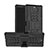 Coque Contour Silicone et Plastique Housse Etui Mat avec Support pour Sony Xperia XA3 Ultra Noir