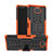 Coque Contour Silicone et Plastique Housse Etui Mat avec Support pour Sony Xperia XA3 Ultra Orange