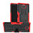 Coque Contour Silicone et Plastique Housse Etui Mat avec Support pour Sony Xperia XA3 Ultra Rouge