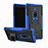 Coque Contour Silicone et Plastique Housse Etui Mat avec Support pour Sony Xperia XZ2 Premium Bleu