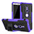 Coque Contour Silicone et Plastique Housse Etui Mat avec Support pour Sony Xperia XZ2 Violet