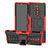 Coque Contour Silicone et Plastique Housse Etui Mat avec Support pour Sony Xperia XZ4 Rouge
