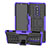 Coque Contour Silicone et Plastique Housse Etui Mat avec Support pour Sony Xperia XZ4 Violet