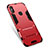 Coque Contour Silicone et Plastique Housse Etui Mat avec Support pour Xiaomi Redmi Note 5 Rouge