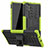 Coque Contour Silicone et Plastique Housse Etui Mat avec Support R01 pour Samsung Galaxy Note 10 Plus Petit