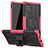 Coque Contour Silicone et Plastique Housse Etui Mat avec Support R01 pour Samsung Galaxy Note 10 Plus Petit