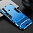 Coque Contour Silicone et Plastique Housse Etui Mat avec Support R02 pour Xiaomi Redmi Note 8T Bleu Ciel