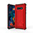 Coque Contour Silicone et Plastique Housse Etui Mat avec Support T01 pour Samsung Galaxy S10e Rouge