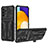 Coque Contour Silicone et Plastique Housse Etui Mat avec Support YF1 pour Samsung Galaxy A53 5G Noir