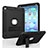 Coque Contour Silicone et Plastique Housse Etui Mat avec Support YJ1 pour Apple iPad Air 3 Noir
