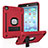 Coque Contour Silicone et Plastique Housse Etui Mat avec Support YJ1 pour Apple iPad Mini 2 Rouge