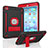 Coque Contour Silicone et Plastique Housse Etui Mat avec Support YJ1 pour Apple iPad Mini 2 Rouge et Noir