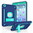 Coque Contour Silicone et Plastique Housse Etui Mat avec Support YJ2 pour Apple iPad Mini 2 Bleu