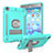 Coque Contour Silicone et Plastique Housse Etui Mat avec Support YJ2 pour Apple iPad Mini 2 Bleu Clair
