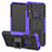Coque Contour Silicone et Plastique Housse Etui Mat avec Support Z01 pour Huawei Y6s Violet