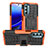 Coque Contour Silicone et Plastique Housse Etui Mat avec Support Z01 pour Motorola Moto G Stylus (2022) 4G Orange