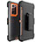 Coque Contour Silicone et Plastique Housse Etui Mat N04 pour Samsung Galaxy Note 20 Ultra 5G Orange