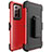 Coque Contour Silicone et Plastique Housse Etui Mat N04 pour Samsung Galaxy Note 20 Ultra 5G Rouge