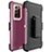 Coque Contour Silicone et Plastique Housse Etui Mat N04 pour Samsung Galaxy Note 20 Ultra 5G Vin Rouge