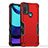 Coque Contour Silicone et Plastique Housse Etui Mat pour Motorola Moto E30 Rouge