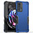 Coque Contour Silicone et Plastique Housse Etui Mat pour Motorola Moto Edge 20 Pro 5G Bleu