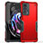 Coque Contour Silicone et Plastique Housse Etui Mat pour Motorola Moto Edge 20 Pro 5G Rouge