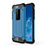 Coque Contour Silicone et Plastique Housse Etui Mat pour Motorola Moto One Zoom Bleu Ciel