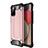 Coque Contour Silicone et Plastique Housse Etui Mat WL1 pour Samsung Galaxy A02s Or Rose