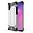 Coque Contour Silicone et Plastique Housse Etui Mat WL1 pour Samsung Galaxy Note 10 Plus 5G Argent