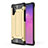 Coque Contour Silicone et Plastique Housse Etui Mat WL1 pour Samsung Galaxy Note 10 Plus 5G Or