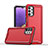 Coque Contour Silicone et Plastique Housse Etui Protection Integrale 360 Degres Q01W pour Samsung Galaxy M32 5G Rouge