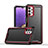 Coque Contour Silicone et Plastique Housse Etui Protection Integrale 360 Degres Q01W pour Samsung Galaxy M32 5G Rouge et Noir