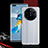 Coque Contour Silicone et Plastique Housse Etui Protection Integrale 360 Degres R01 pour Huawei Mate 40 Pro Blanc