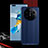 Coque Contour Silicone et Plastique Housse Etui Protection Integrale 360 Degres R01 pour Huawei Mate 40 Pro Bleu