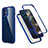 Coque Contour Silicone et Plastique Housse Etui Protection Integrale 360 Degres R05 pour Apple iPhone 12 Mini Bleu