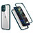 Coque Contour Silicone et Plastique Housse Etui Protection Integrale 360 Degres R05 pour Apple iPhone 12 Mini Vert Nuit