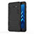 Coque Contour Silicone et Plastique Mat avec Support pour Samsung Galaxy A8+ A8 Plus (2018) A730F Noir Petit