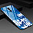 Coque Contour Silicone et Vitre Fleurs Miroir Etui Housse H02 pour Huawei Mate 20 Lite Bleu