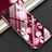 Coque Contour Silicone et Vitre Fleurs Miroir Etui Housse M03 pour Oppo R17 Neo Rouge