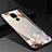 Coque Contour Silicone et Vitre Fleurs Miroir Etui Housse pour Huawei Mate 20 Or