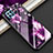 Coque Contour Silicone et Vitre Fleurs Miroir Etui Housse pour Oppo Reno4 SE 5G Violet