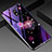 Coque Contour Silicone et Vitre Fleurs Miroir Etui Housse pour Xiaomi Redmi 8A Violet
