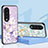 Coque Contour Silicone et Vitre Fleurs Miroir Etui Housse S01 pour Huawei Honor 90 Pro 5G Petit